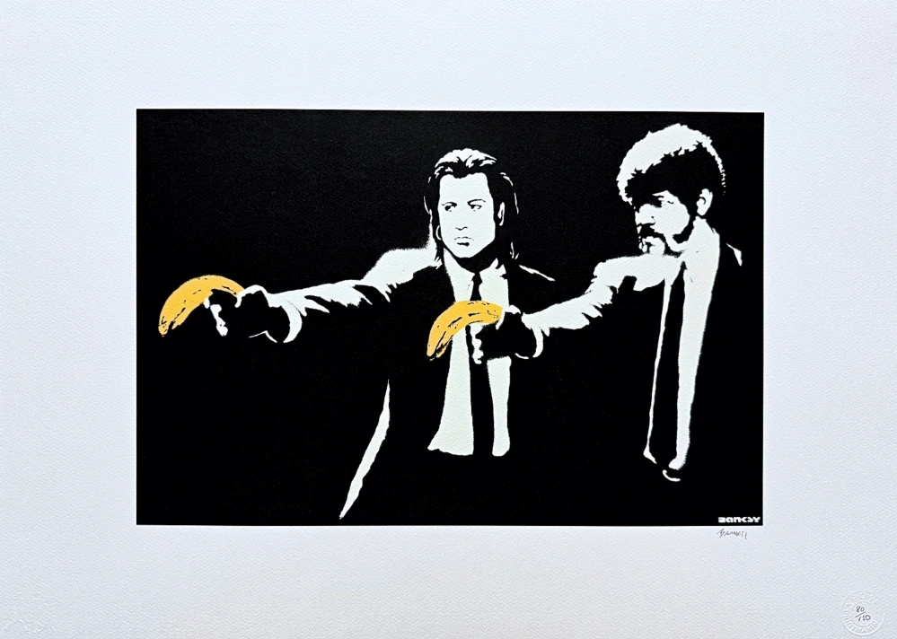 Banksy - Pulp Fiction 80/150 - číslovaná edice s certifikátem, 70x50cm