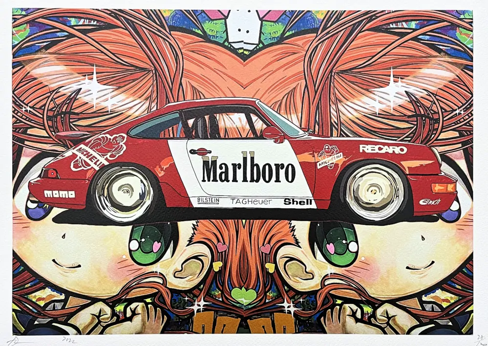 Death NYC - Marlboro Porsche - limitovaná edice s certifikátem, 32x45cm