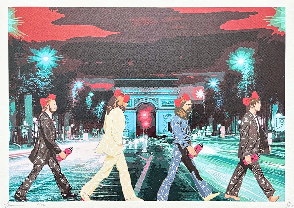 Death NYC - The Beatles in Paris - limitovaná edice s certifikátem, 45x32cm