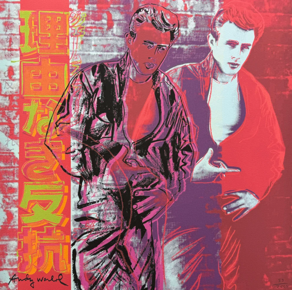 Andy Warhol - James Dean 53/2400 - 60x60cm, limitovaná edice CMOA s certifikátem