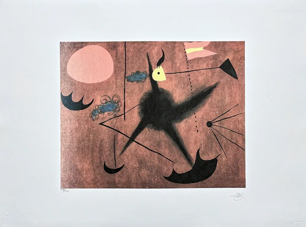 Joan Miró - Lot 34/150 - limitovaná edice s certifikátem, signováno, 76x56cm