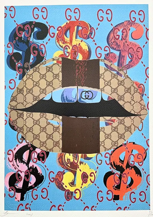 Death NYC - The Kiss a Gucci - limitovaná edice s certifikátem, 32x45cm