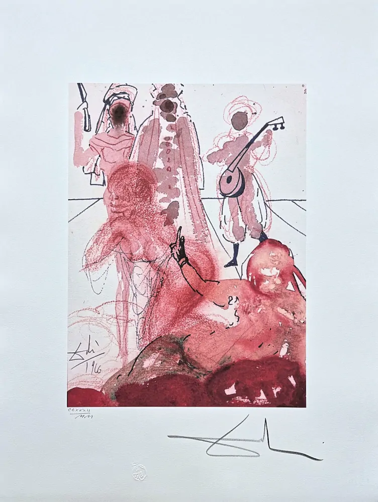 Salvador Dalí - Danseuse Devant le Sultan - signováno, limitovaná edice, 50x66cm