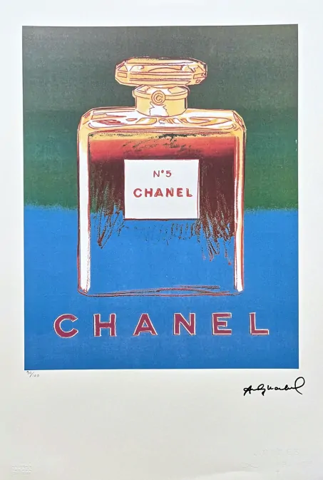 Andy Warhol - Chanel modro-zelený x/100 - edice Leo Castelli s certifikátem