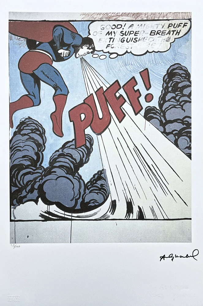 Andy Warhol - Superman 38/100 - edice Leo Castelli s certifikátem