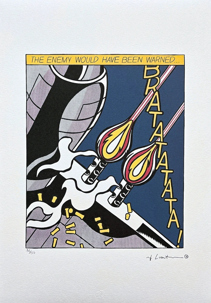 Roy Lichtenstein - As I Opened Fire I - signováno, 35x50cm, limitovaná edice 78/150