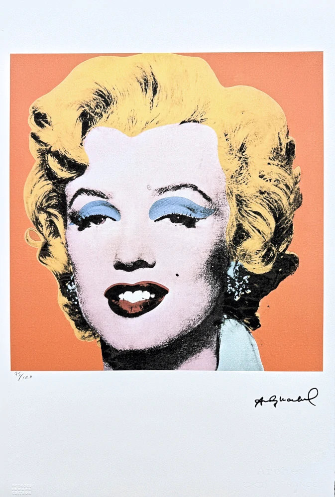 Andy Warhol - Marilyn Monroe oranžová x/100 - edice Leo Castelli s certifikátem