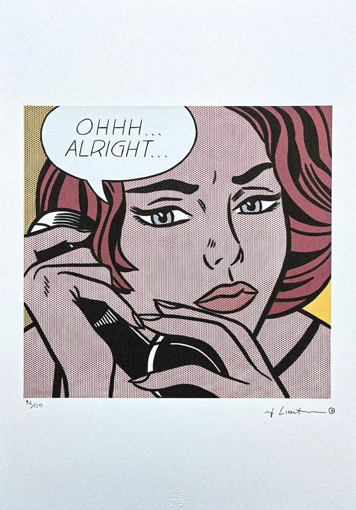 Roy Lichtenstein - Ohh Alright - signováno, 35x50cm, limitovaná edice x/150