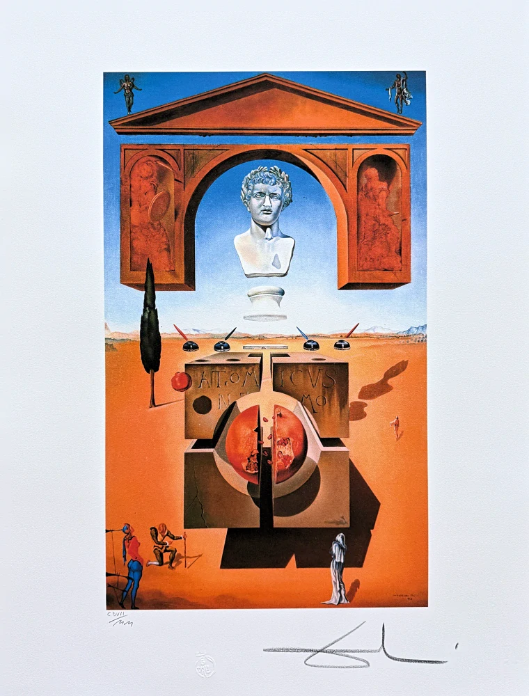 Salvador Dalí - Dematerialization Near the Nose of Nero - signováno, limitovaná edice, 50x66cm
