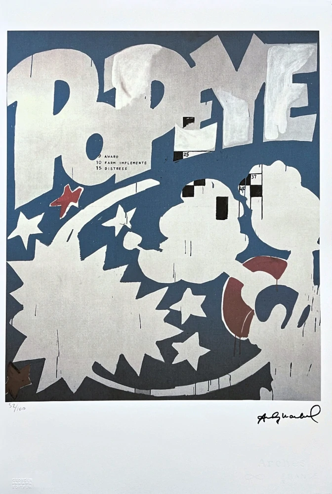 Andy Warhol - Popeye 52/100 - edice Leo Castelli s certifikátem