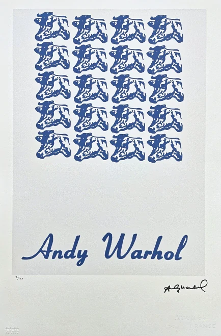 Andy Warhol - 20x Cow 17/100 - edice Leo Castelli s certifikátem
