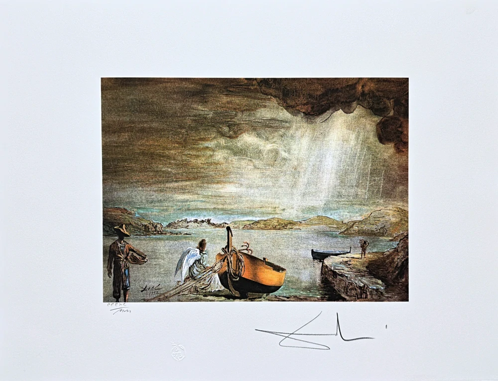 Salvador Dalí - The Angel of Port Lligat - signováno, limitovaná edice, 66x50cm