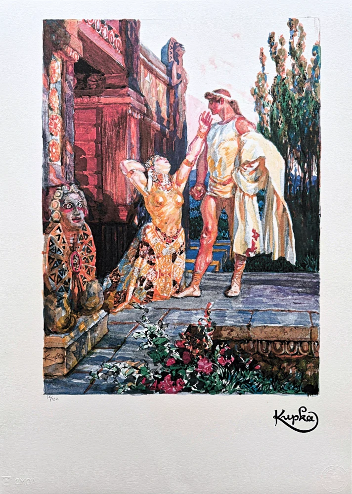 František Kupka - Ancient tragedy 56/350 - limitovaná edice s certifikátem, 50x70cm