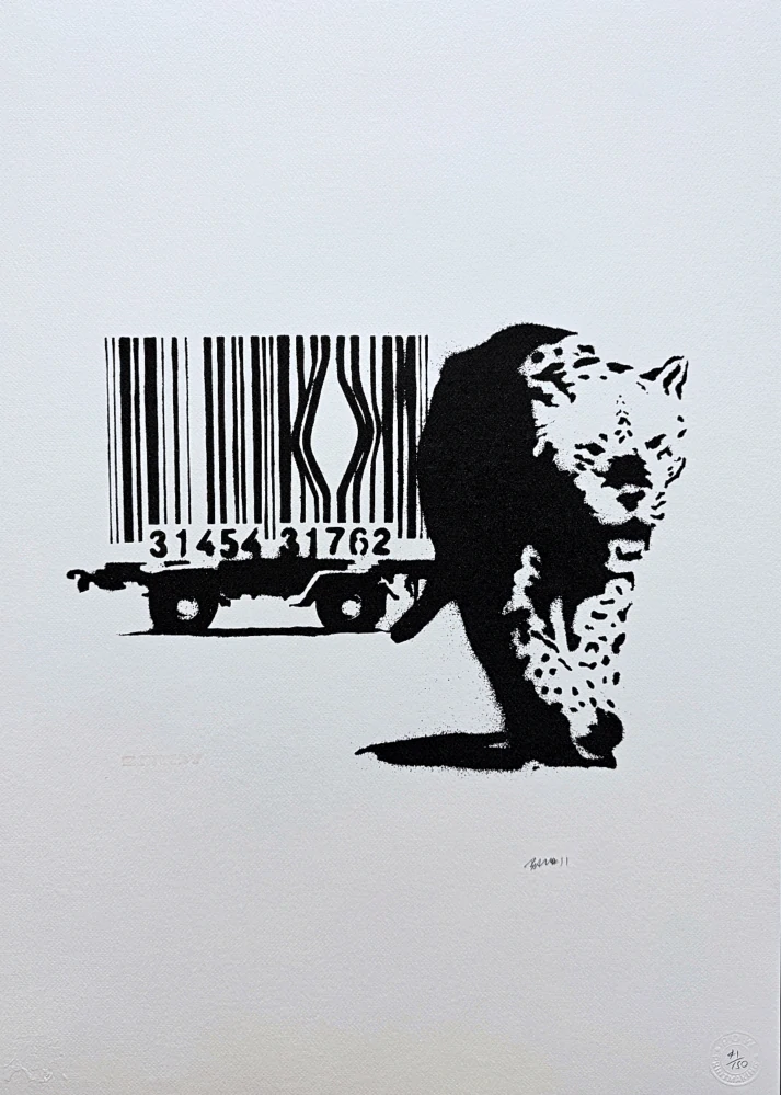 Banksy - Barcode 41/150 - číslovaná edice s certifikátem, 50x70cm