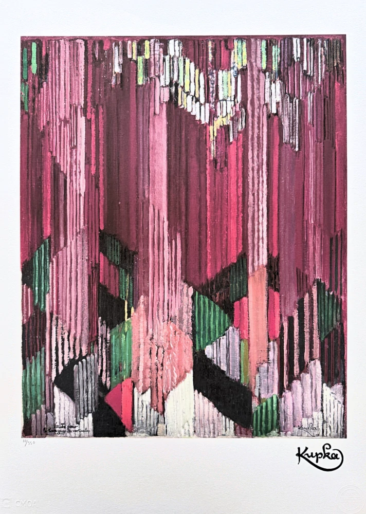 František Kupka - Study of verticals 10/350 - limitovaná edice s certifikátem, 50x70cm