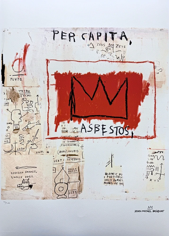 Jean-Michel Basquiat - Per Capita 116/300 - limitovaná edice, signováno, 50x70cm