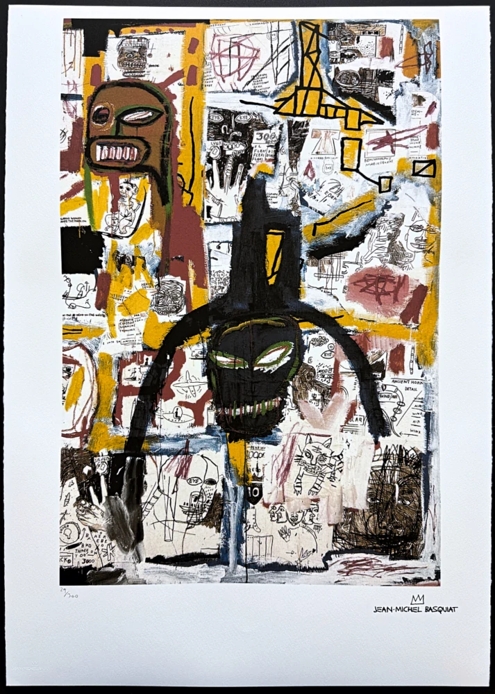 Jean-Michel Basquiat - Moon King 29/300 - limitovaná edice, signováno, 50x70cm