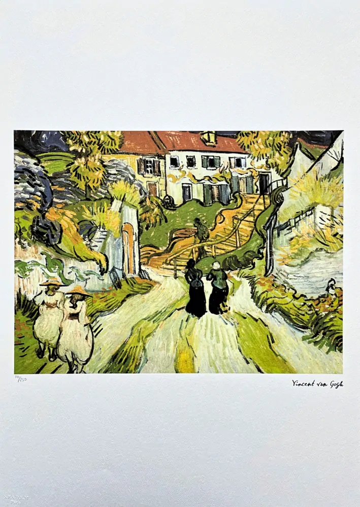 Vincent van Gogh - Stairway at Auvers 110/250 - limitovaná edice s certifikátem, 50x70cm