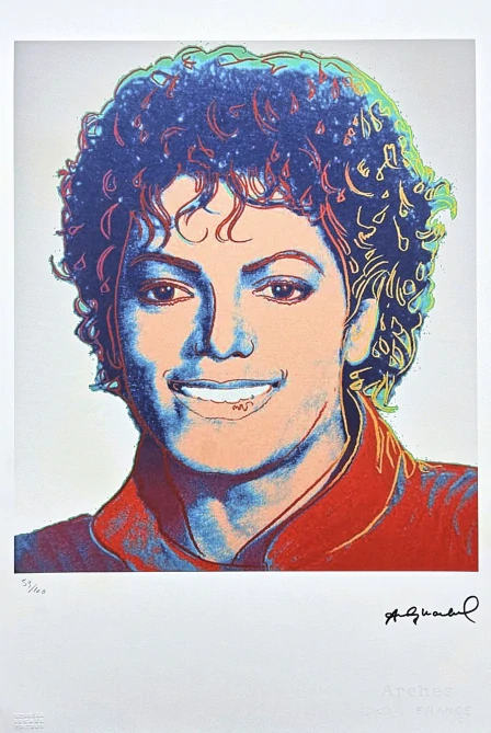 Andy Warhol - Michael Jackson světle šedý x/100 - edice Leo Castelli s certifikátem
