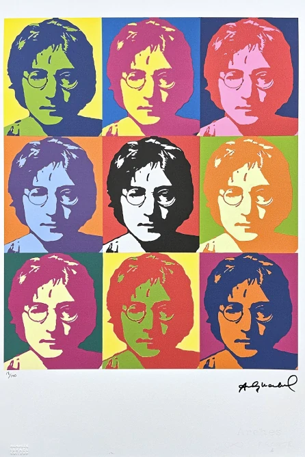 Andy Warhol - 9x John Lennon 18/100 - edice Leo Castelli s certifikátem