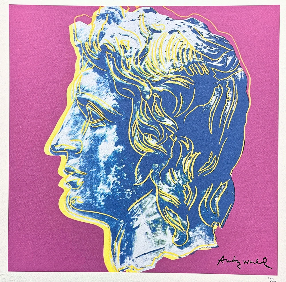 Andy Warhol - Alexander the Great tmavě fialový 200/500 - signováno, 50x50cm, limitovaná edice CMOA s certifikátem