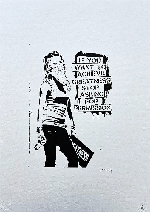 Banksy - If you want to achieve x/150 - číslovaná edice s certifikátem, 50x70cm