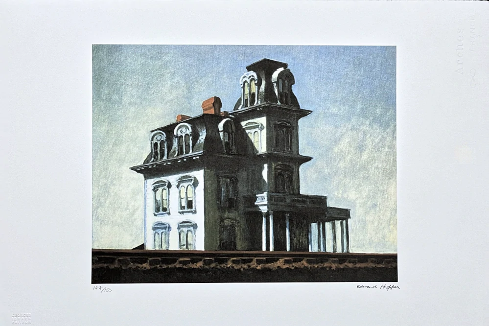 Edward Hopper - House by the railroad 147/150 - limitovaná edice, s certifikátem, 57x38 cm