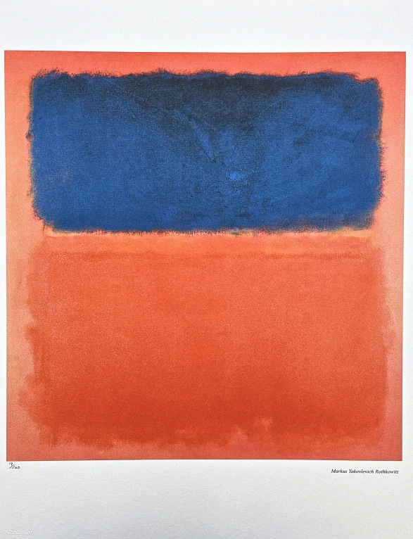 Mark Rothko - Blue cloud 19/200 - signováno, s certifikátem, 50x65 cm