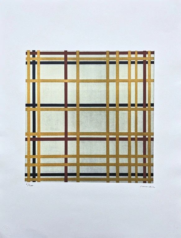 Piet Mondrian - New York City 61/200 - signováno, limitovaná edice, 50x66cm