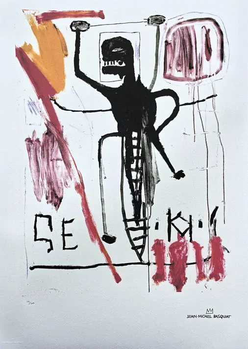 Jean-Michel Basquiat - African man 110/300 - limitovaná edice, signováno, 50x70cm