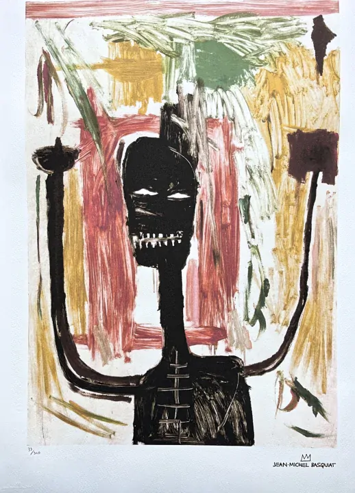 Jean-Michel Basquiat - African man II x/300 - limitovaná edice, signováno, 50x70cm