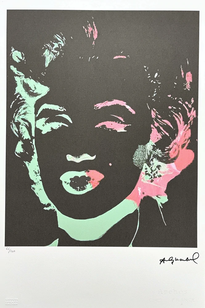 Andy Warhol - Marilyn Monroe metalická černá 66/100 - edice Leo Castelli s certifikátem