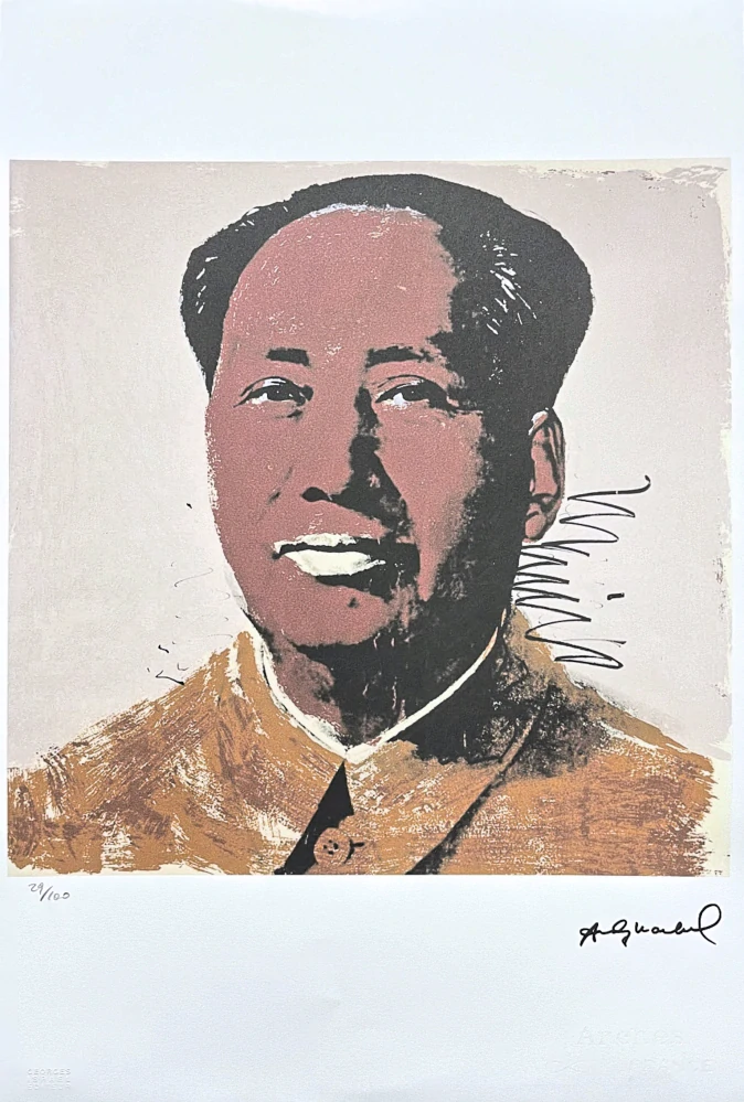 Andy Warhol - Mao Ce-tung hnědý 29/100 - edice Leo Castelli s certifikátem