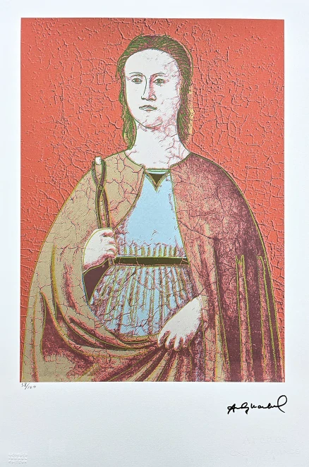 Andy Warhol - Saint Apollonia červená 58/100 - edice Leo Castelli s certifikátem
