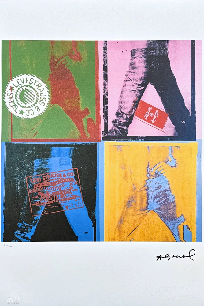 Andy Warhol - Levis 50/100 - edice Leo Castelli s certifikátem