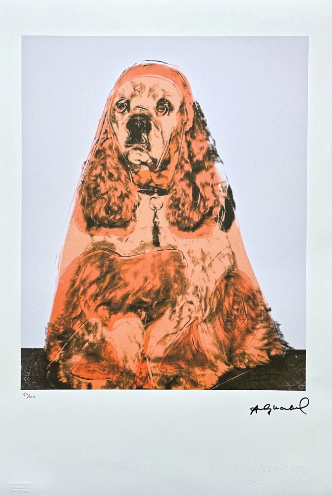 Andy Warhol - Cocker Spaniel x/100 edice Leo Castelli s certifikátem