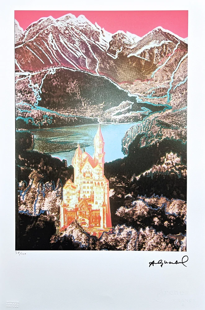 Andy Warhol - Neuschwanstein x/100 - edice Leo Castelli s certifikátem