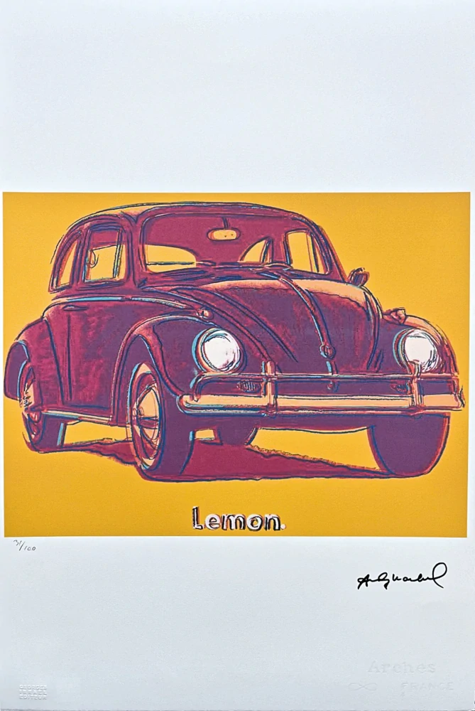 Andy Warhol - Volkswagen fialový 31/100 - edice Leo Castelli s certifikátem