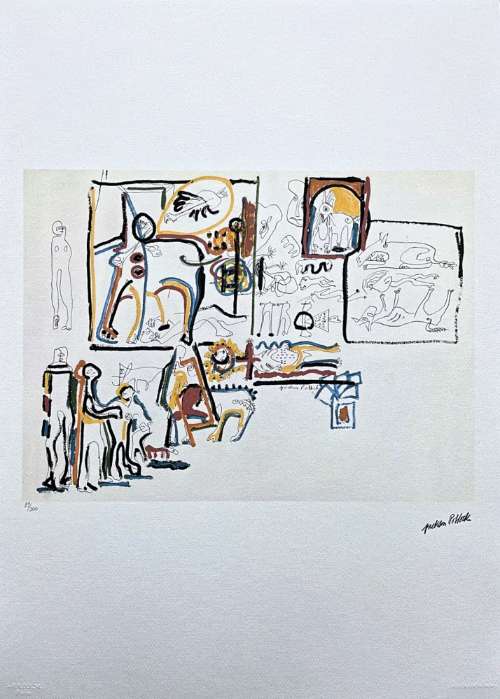 Jackson Pollock - Animals and figures 89/300 - signováno 50x70cm