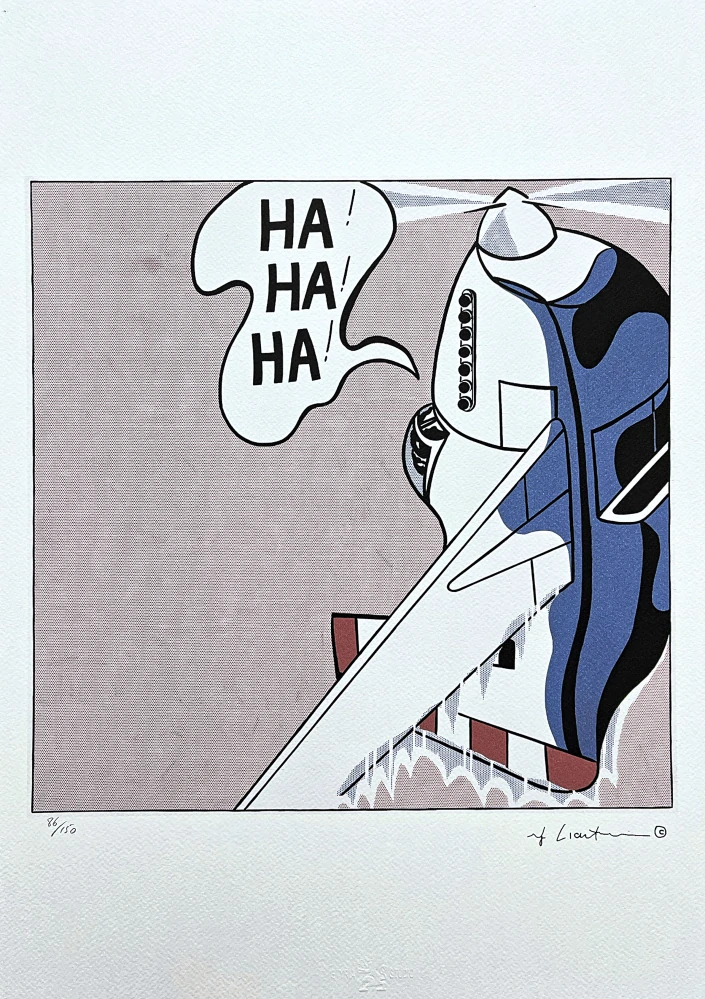 Roy Lichtenstein - Live Ammo Ha Ha Ha - signováno, 35x50cm, limitovaná edice 86/150
