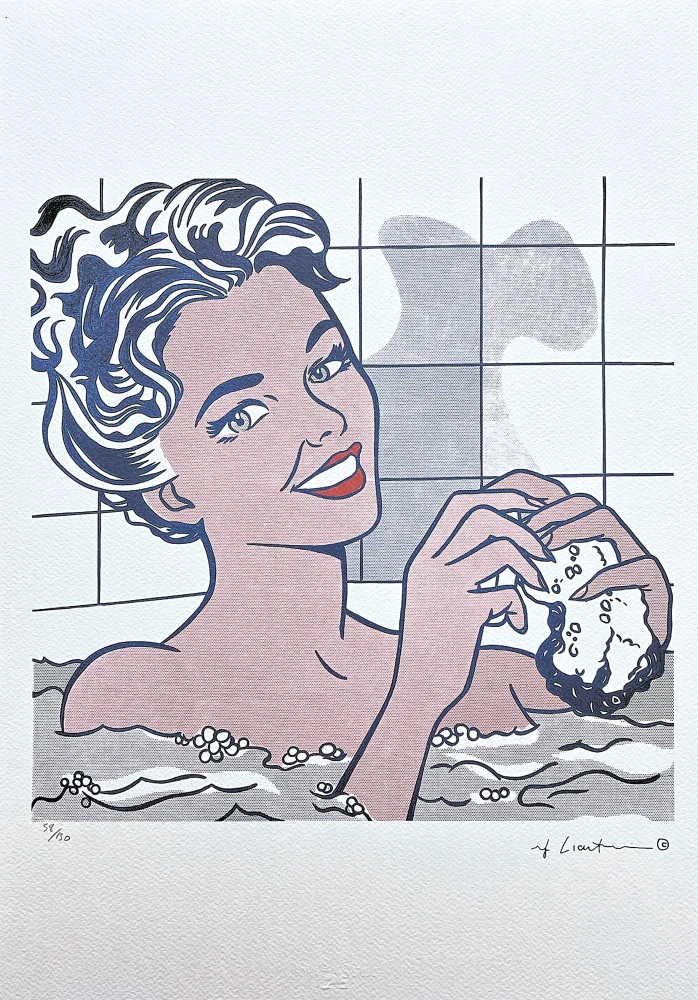 Roy Lichtenstein - Woman in Bath - signováno, 35x50cm, limitovaná edice 58/150