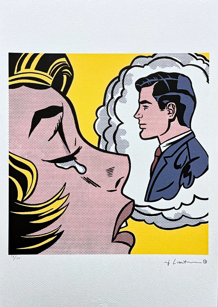 Roy Lichtenstein - Thinking of him - signováno, 35x50cm, limitovaná edice 56/150
