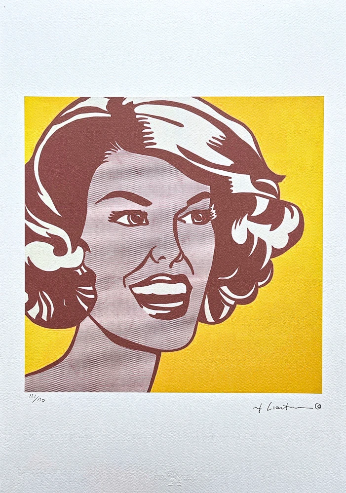 Roy Lichtenstein - Head Red and Yellow - signováno, 35x50cm, limitovaná edice 121/150