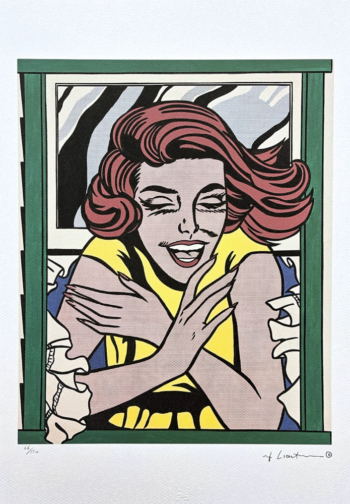 Roy Lichtenstein - Girl at Window - signováno, 35x50cm, limitovaná edice 66/150
