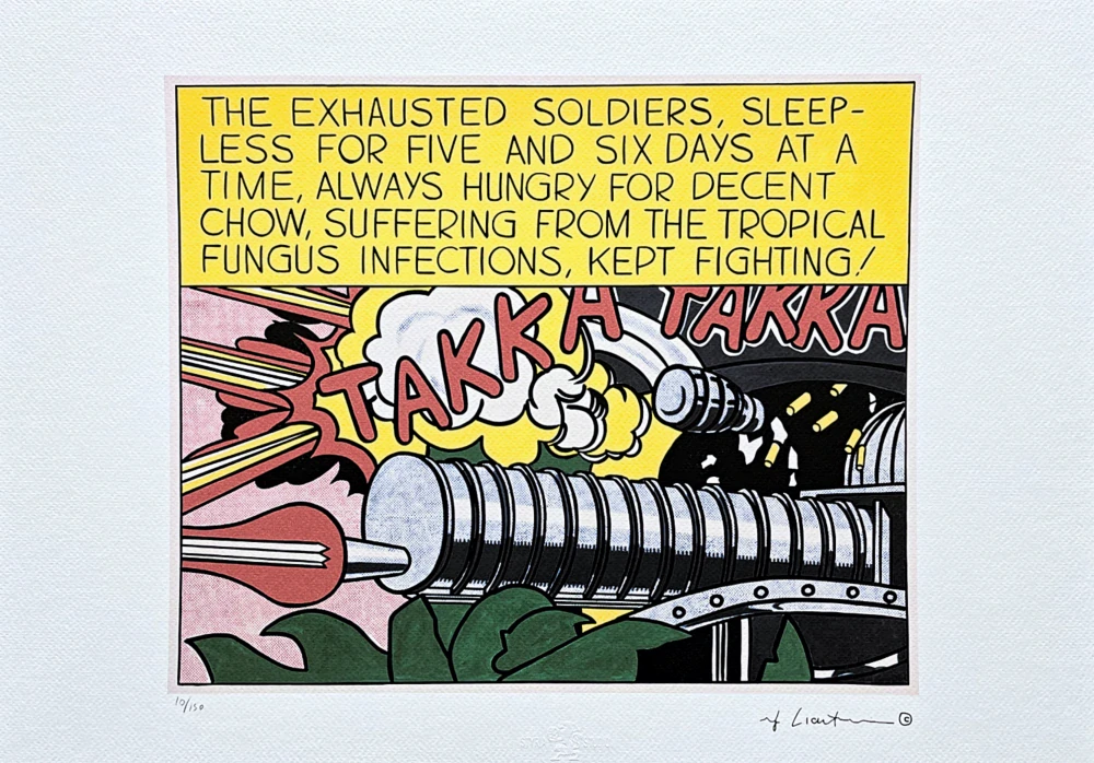 Roy Lichtenstein - Takka Takka - signováno, 50x35cm, limitovaná edice 10/150