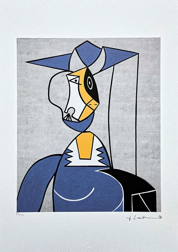 Roy Lichtenstein - Femme Au Chapeau - signováno, 35x50cm, limitovaná edice 86/150
