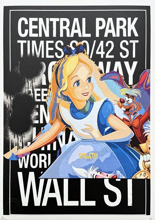 Death NYC - Alice a Wall Street - limitovaná edice s certifikátem, 32x45cm