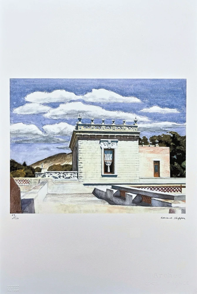 Edward Hopper - Saltillo mansion 65/150 - limitovaná edice, s certifikátem, 38x57 cm