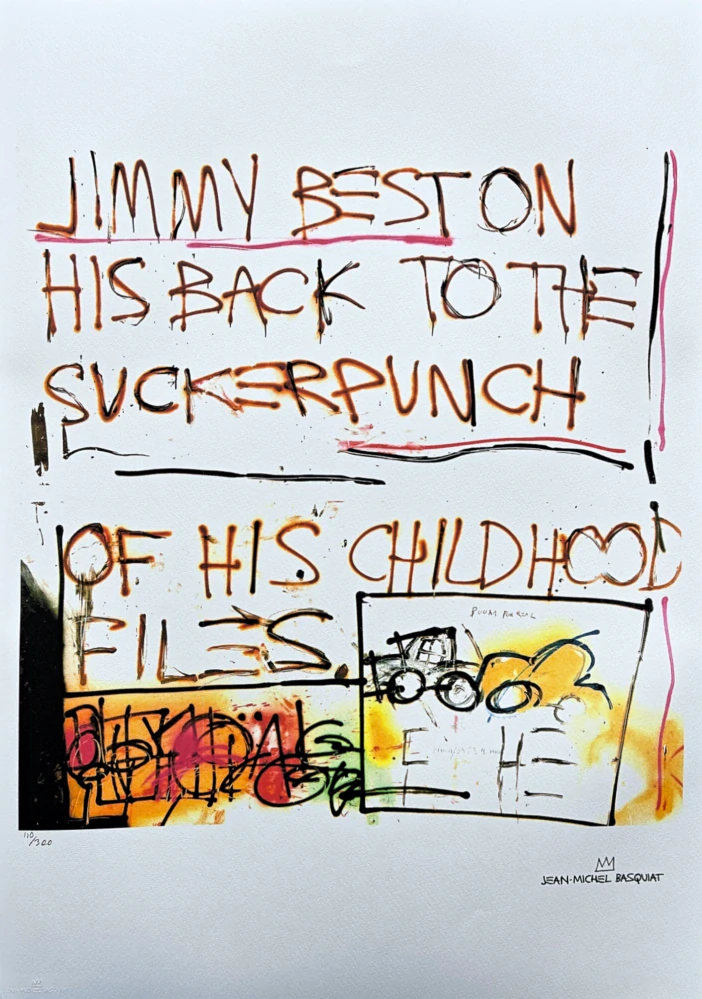 Jean-Michel Basquiat - Jimmy Best 110/300 - limitovaná edice, signováno, 50x70cm
