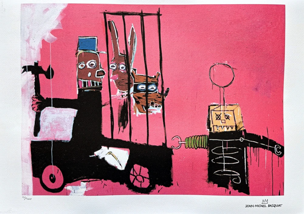 Jean-Michel Basquiat - Monasses x/300 - limitovaná edice, signováno, 70x50cm